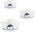 Cello Super 3 Pcs Hot Pot Casseroles Lunch Box Food Warmer Gift Set